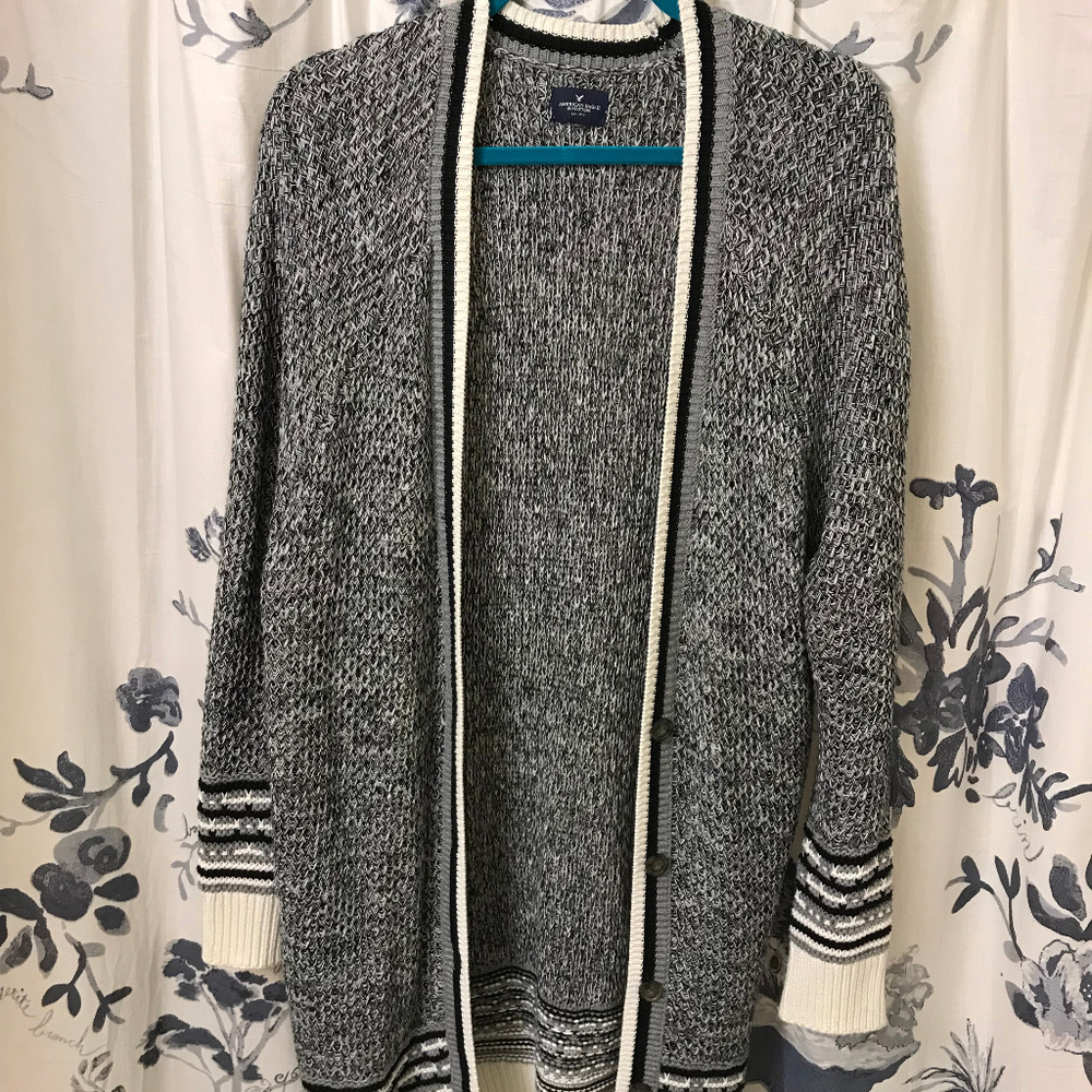 American Eagle Striped Cardigan